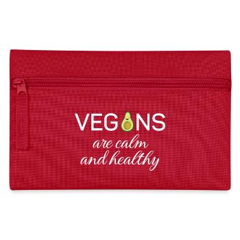 Vegans are calm and healthy - Pencil Case - red - Front