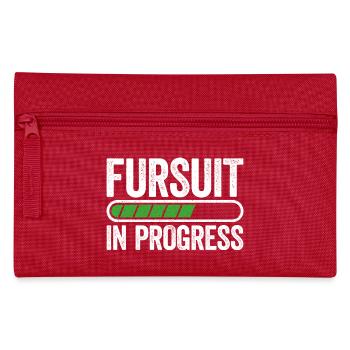 Fursuit in the works – Soon the time has come! - Pencil Case - red - Front