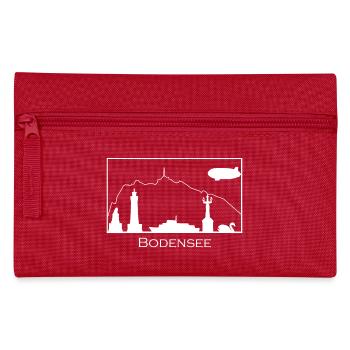 Bodensee & Pfänder | Silhouette filled | Weiß - Federtasche - Rot - Vorne