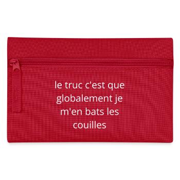 The thing is that I don't give a damn - Pencil Case - red - Front
