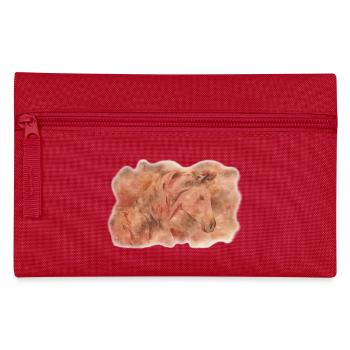Fantasy horse. Watercolour horse. - Pencil Case - red - Front