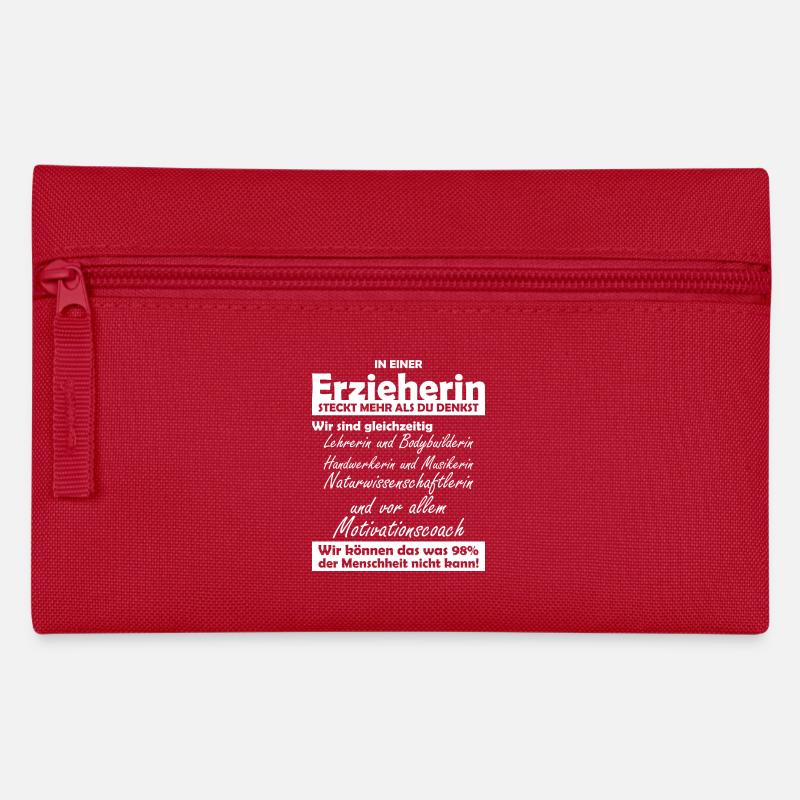 Erzieherin - Federtasche - Rot