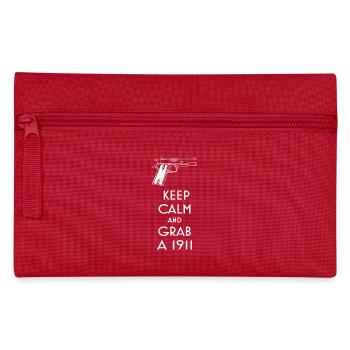 1911 Fan T-Shirt behalten ruhige Preppers Schützen - Federtasche - Rot - Vorne