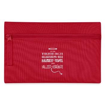 Ich bin Teilzeitengel, Gelegenheitshexe... - Federtasche - Rot - Vorne