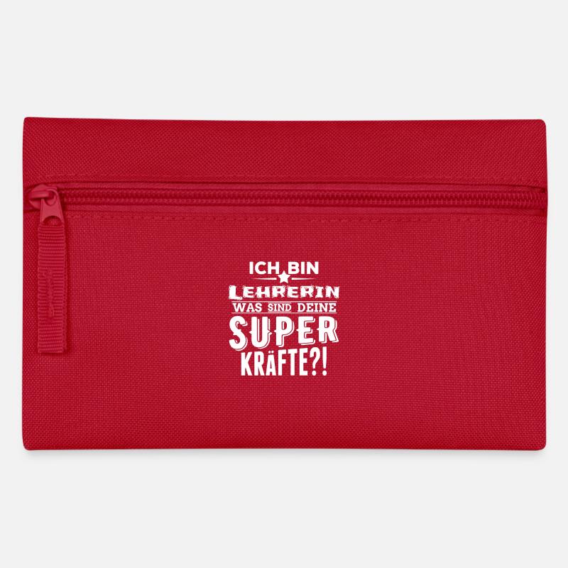 ich bin Lehrerin - was sind deine Superkräfte - Federtasche - Rot