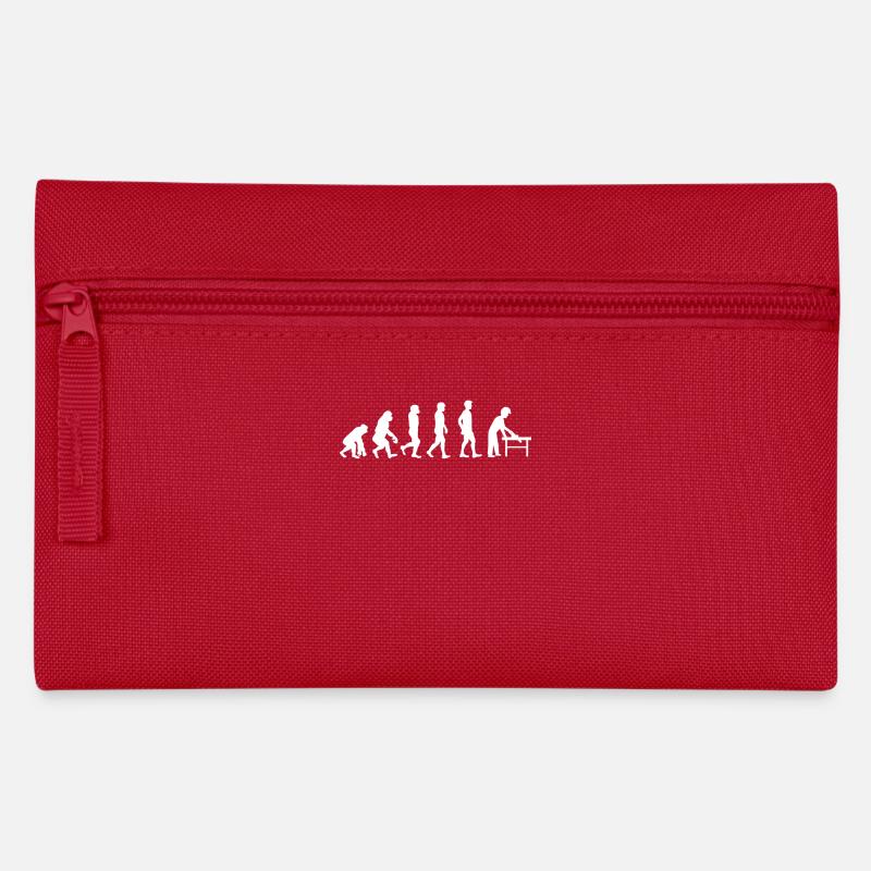 Schreiner - Holz - Tischler - Geschenk - Evolution - Federtasche - Rot