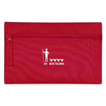 Ich und meine Follower Landwirt Huhn Hühner - Federtasche - Rot - Vorne