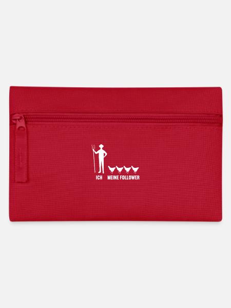 Ich und meine Follower Landwirt Huhn Hühner - Federtasche - Rot