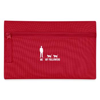 Ich und meine Follower Katze Mieze Kätzchen Katzen - Federtasche - Rot - Vorne