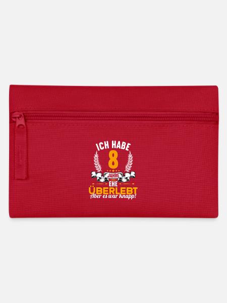 Ich habe 8 Jahre Ehe überlebt 8.Hochzeitstag - Federtasche - Rot