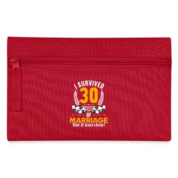 J’ai survécu à 30 ans de mariage 30e anniversaire de mariage - Trousse - rouge - Devant