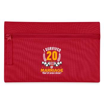 J’ai survécu à 20 ans de mariage 20e anniversaire de mariage - Trousse - rouge - Devant
