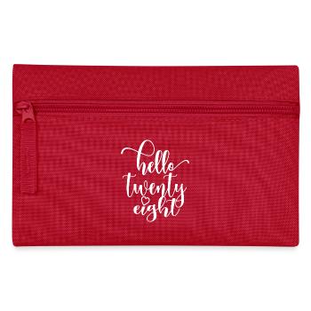 Bonjour Vingt-huit Mignon anniversaire de 28 ans - Trousse - rouge - Devant