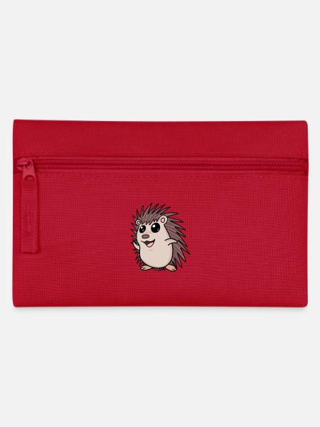 Igel Motiv - Federtasche - Rot