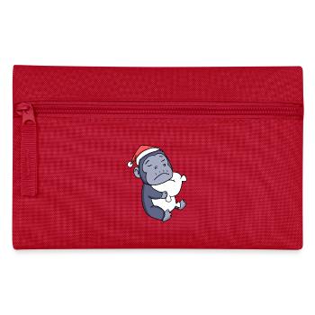 Singe Mignon Fatigué Noël - Trousse - rouge - Devant
