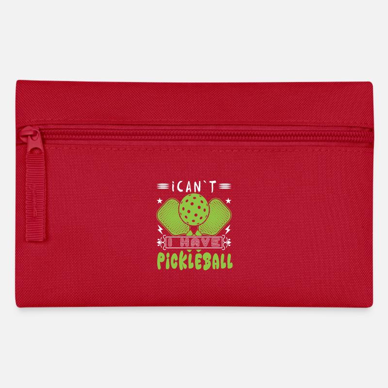 Ich kann nicht haben, ich habe Pickleball lustiger Slogan - Federtasche - Rot