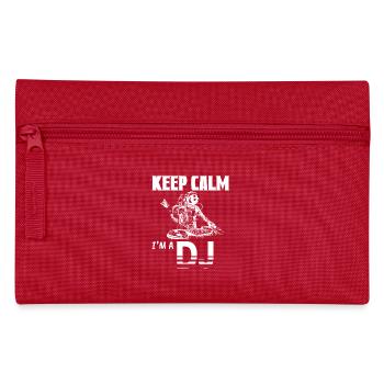 Keep Calm I'm A DJ Funny Deejay Disc Jockey Slogan - Pencil Case - red - Front