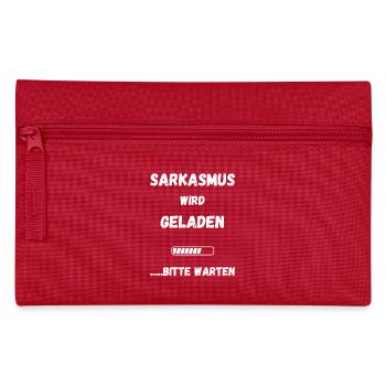 Sarkasmus wir Geladen - Federtasche - Rot - Vorne