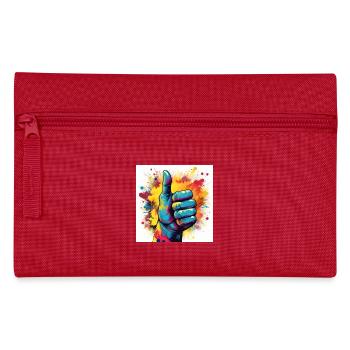 Thumbs Up Explosion – Bold Pop Art Design - Pencil Case - red - Front