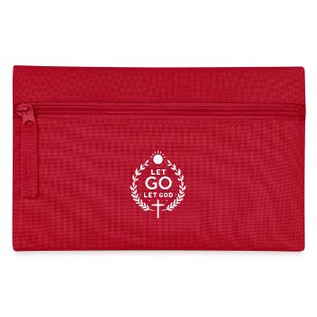 Lass los, lass Gott - Federtasche - Rot - Vorne