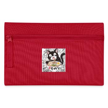 Cat Ramen Noodle Japanese - Federtasche - Rot - Vorne