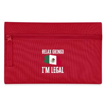 Relax Gringo Je suis légal Drôle d’immigration - Trousse - rouge - Devant