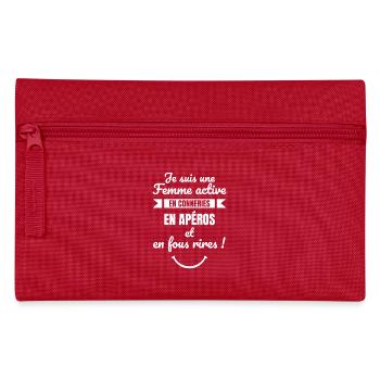 cadeau anniversaire beauf femme copine humour aper - Trousse - rouge - Devant