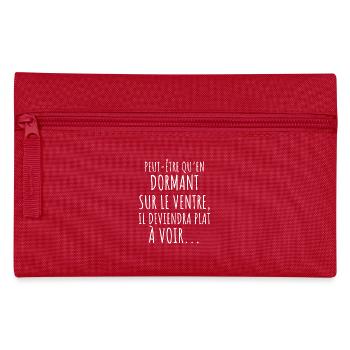 idée cadeau message humour drole homme femme rigol - Trousse - rouge - Devant