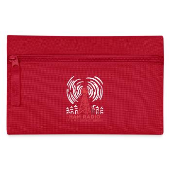 Ham Radio – It's the contact that counts - Pencil Case - red - Front