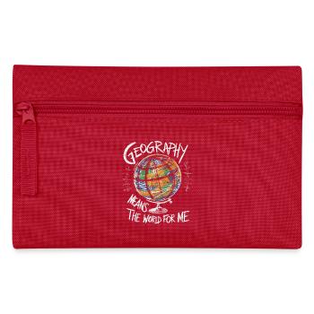 Geography is my world - Pencil Case - red - Front