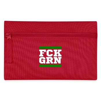 FCK GRN Fuck Grün Gegen die Grünen - Federtasche - Rot - Vorne
