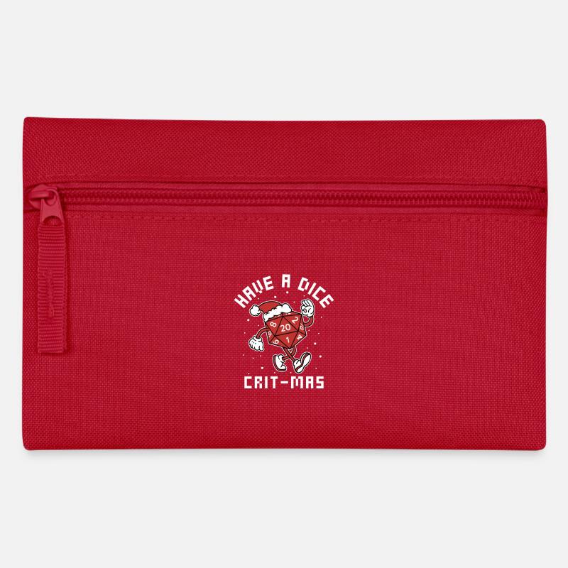 Würfel kritisch - Federtasche - Rot