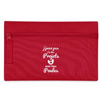 Ferme Poules Poulailler - Trousse - rouge - Devant