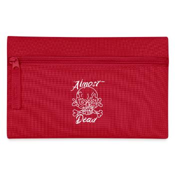 Almost Dead Skull Bones Skeleton and Fear - Pencil Case - red - Front