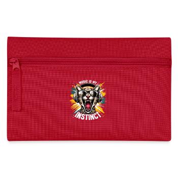 Musik ist mein Instinkt Ocelot Kopfhörer - Federtasche - Rot - Vorne