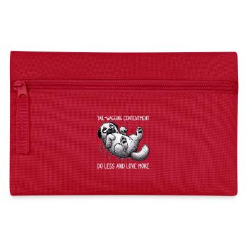 Playful Dog Relaxation and Love Design - Federtasche - Rot - Vorne