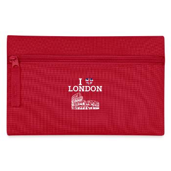 Ich liebe London Kolosseum Herz Flagge England Liebhaber - Federtasche - Rot - Vorne