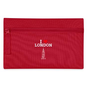 I Love London Cool Empire Paris France Tower Humor - Pencil Case - red - Front