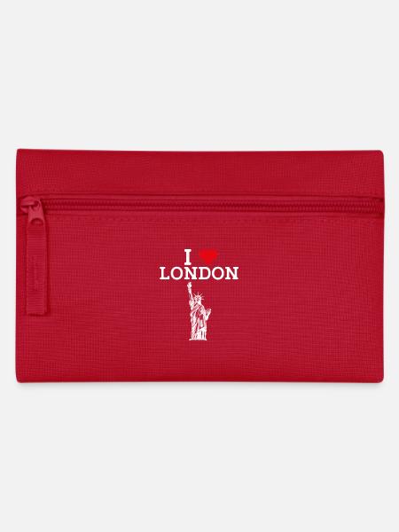 J’aime Londres Statue De La Liberté Coeur Drapeau Paris - Trousse - rouge