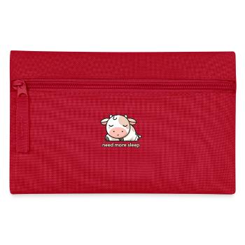 Peaceful Cow Design - Relax and Unwind - Federtasche - Rot - Vorne