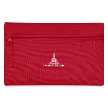 J’aime la Tour Eiffel Amsterdam Lover Coeur Drapeau Jeu de mots - Trousse - rouge - Devant