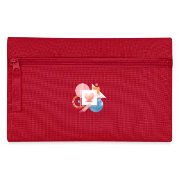 Geometrisches Herz Abstrakte Kunst Geometric Heart - Federtasche - Rot - Vorne