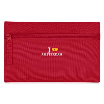 J’aime Amsterdam Madrid Espagne Flag Lover Coeur Jeu de mots - Trousse - rouge - Devant