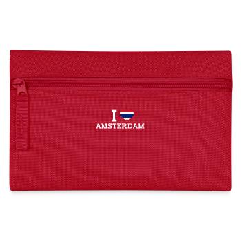 I Love Amsterdam Thailand Lover Cool Heart Flag - Pencil Case - red - Front