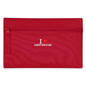Ich liebe Amsterdam Türkische Herzflagge Cool Lover - Federtasche - Rot - Vorne