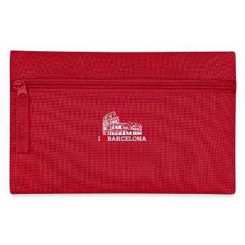 I love Barcelona Lover Tourist Colosseum Spanien Wortspiel - Federtasche - Rot - Vorne