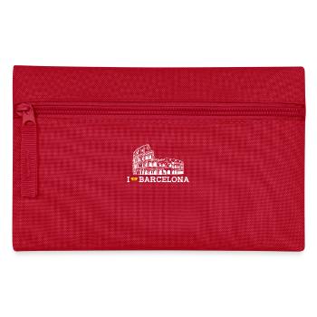 I love Barcelona Cool Colosseum Heart Flagge Spanien - Federtasche - Rot - Vorne