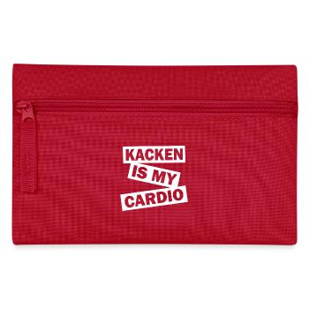 Kacken is my Cardio Sportmuffel Sport Lustig Humor - Pencil Case - red - Front