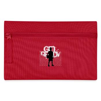 Get Ready Basketball Silhouette Design - Federtasche - Rot - Vorne