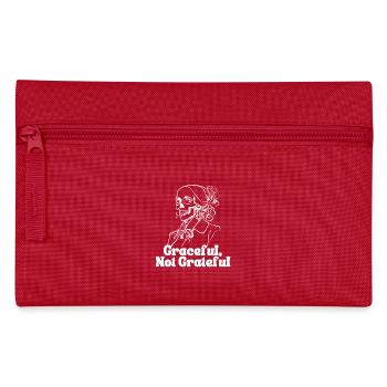 Graceful, Not Grateful - Pencil Case - red - Front